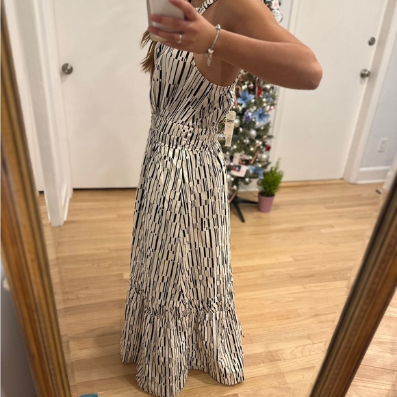 Anthropologie Black and Cream Maxi Dress - Picture 4 of 6